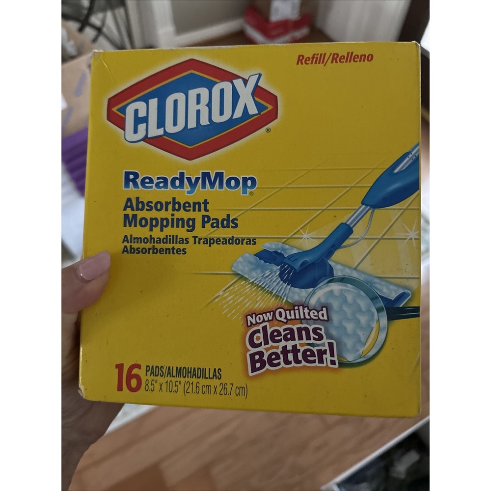 Clorox Ready Mop Absorbent Mopping‎ Cleaning Pads 16 Refill Pads New